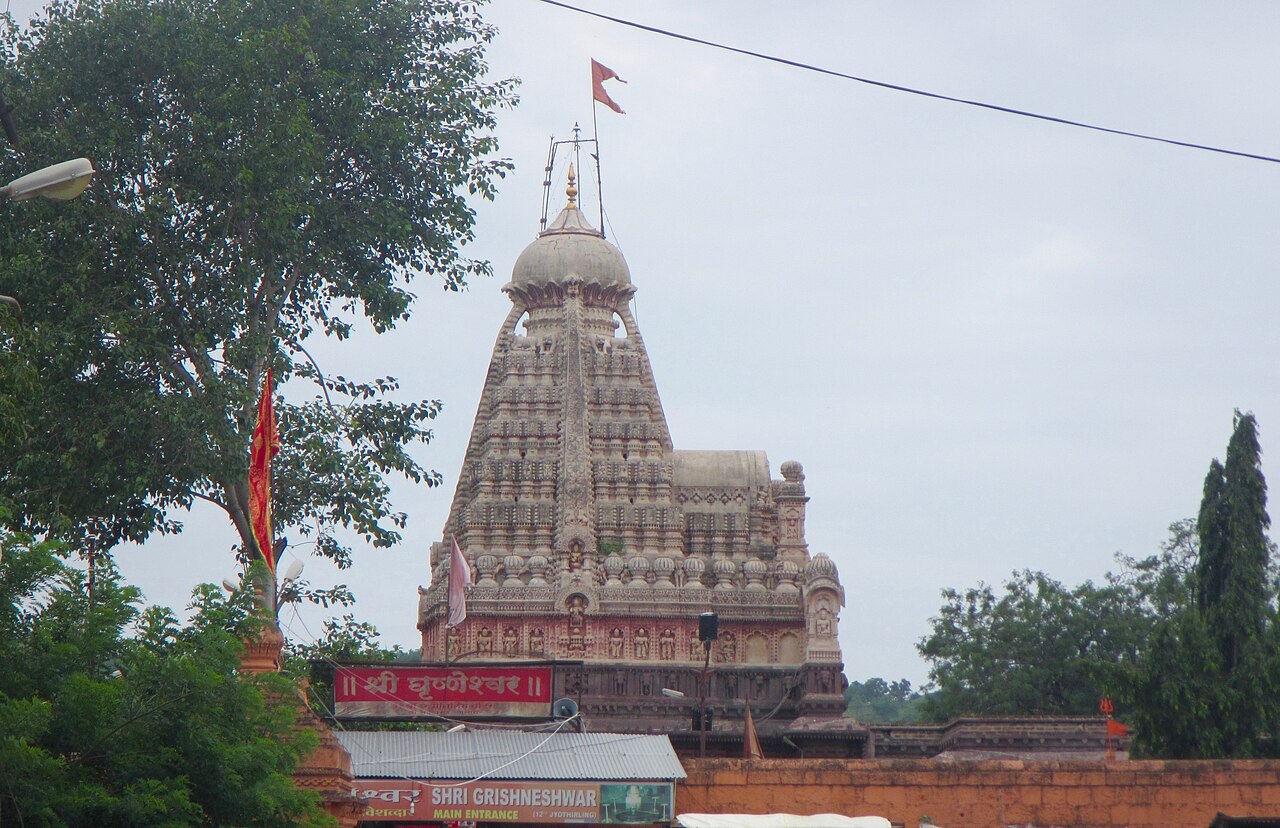 Grishneshwar Temple near Ellora for the 3 Jyotirlinga route