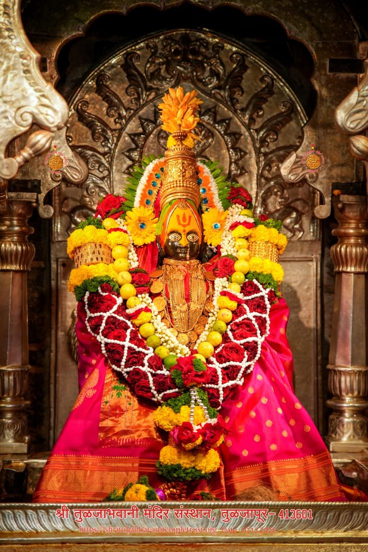 Tulja Bhavani idol in Tuljapur temple